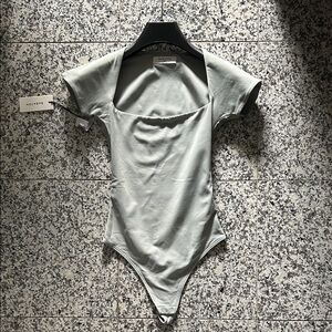 Babaton Women's Contour Bodysuit Dusky Green NWT XXS